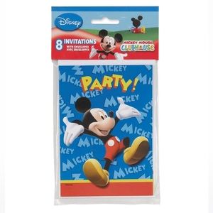 Mickey Mouse Party Invitations With Envelopes - 8 Pack
